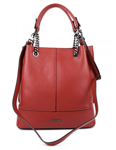 Dámská kožená kabelka Pierre Cardin Marliana velká na A4 s řetízkem