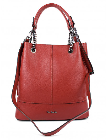Dámská kožená kabelka Pierre Cardin Marliana velká na A4 s řetízkem