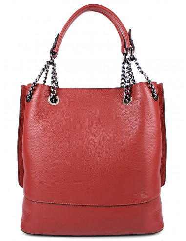 Dámská kožená kabelka Pierre Cardin Marliana velká na A4 s řetízkem