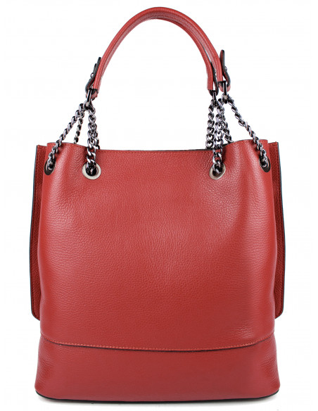 Dámská kožená kabelka Pierre Cardin Marliana velká na A4 s řetízkem